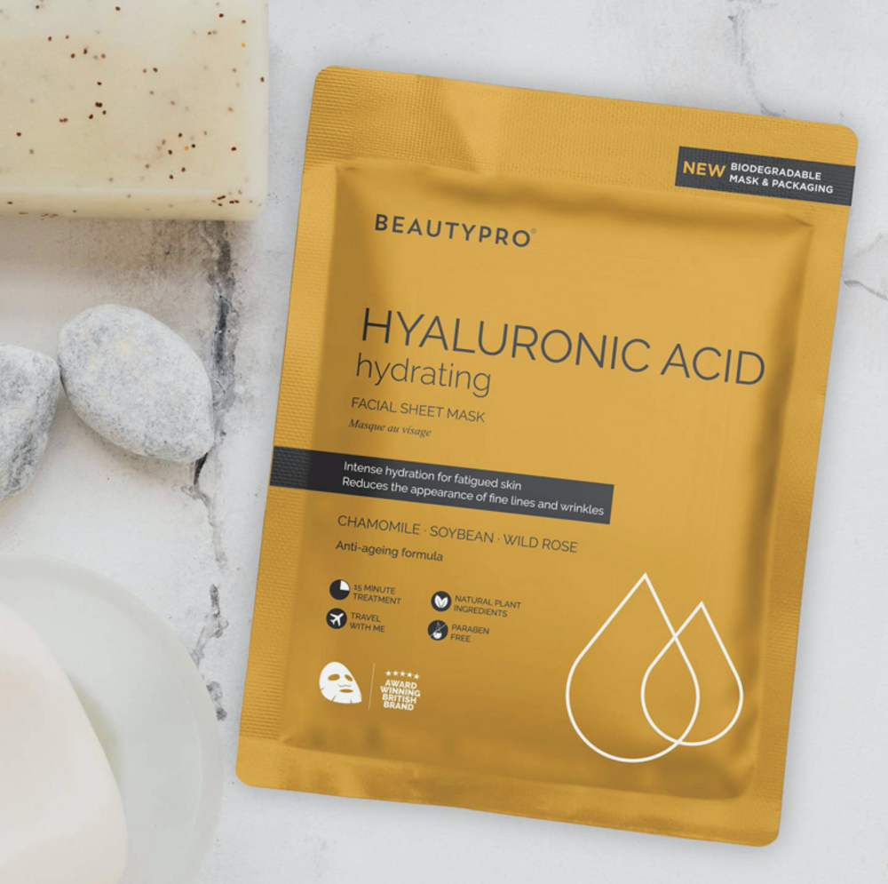HYALURONIC ACID Hydrating Sheet Mask - 100% Biodegradable